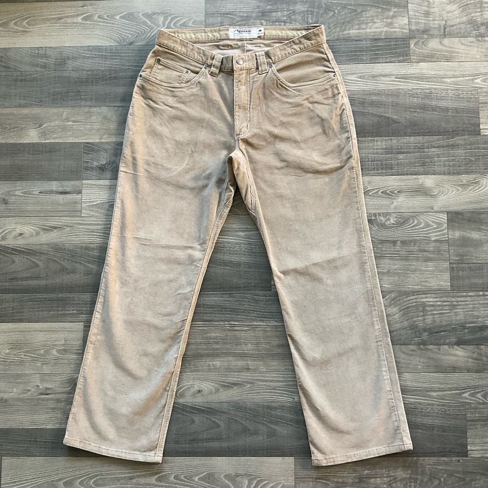 35x30 Mountain Khakis 5-Pocket Corduroy Pants Mens Light Tan Stretch Classic Fit